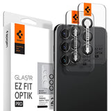 Spigen Camera Lens Screen Protector [Glas.tR EZ Fit Optik Pro] Designed for Galaxy S23 / Galaxy S23 Plus [2 Pack] - Black