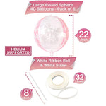 , Huge 22 Inch Pink Snowflake Balloons - Pack Of 6 | Mylar Snowflake Balloon, Pink Snowflake Decorations | Birthday Decorations For Women | Baby Shower, Princess Birthday Decoration