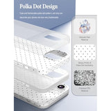 Compatible With Iphone 13 & Iphone 14 Case, With Polka Dot Aesthetics Design Simple Case For Women Girl, Cute Fashion Soft Tpu Slim Protection Phone Case For Iphone 14/13 6.1'' - White