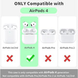 For Airpods 4 Case 2024, Full-Body Protective Airpods 4Th Case Cover For Women Men Compatible With Airpods 4Th Wireless Charging Case With Keychain-Brown