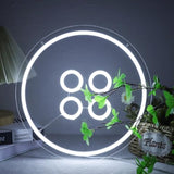 Button Neon Sign Led Neon Light Up Sign For Wall Art Decor Gifts For Teen Boys Teenage Girls Game