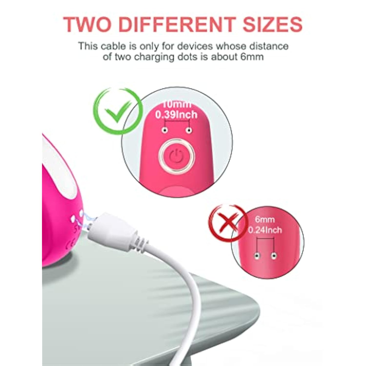 2.6Ft Magnetic Usb Dc Charger Cable Replacement Charging Cord - (10Mm/0.39In)