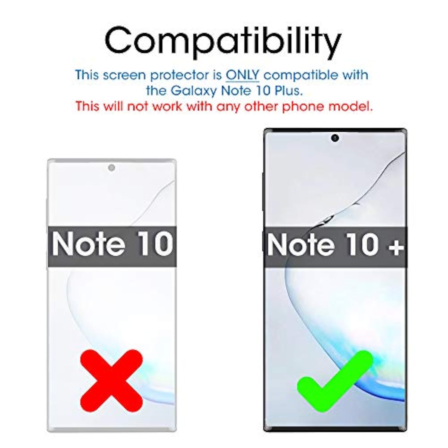 amFilm Ultra Glass Screen Protector for Samsung Galaxy Note 10 Plus, UV Gel Application, Compatible with UltraSonic FingerPrint Scanner for Galaxy Note 10 Plus(2019), Tempered Glass, 2 Pack