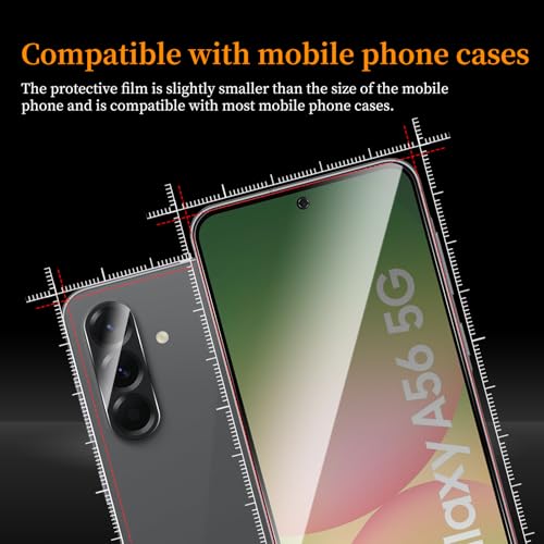 [2+2 Pack Privacy Screen Protector for  Galaxy A56 5G?2 Anti-Spy Tempered Glass Film+2 Camera Lens Protector, Anti-Scratch, 9H