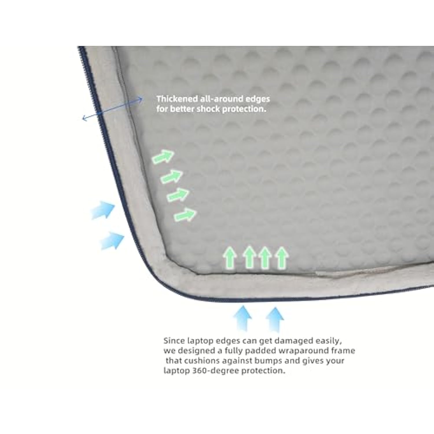 Slim Laptop Bag 13.3 Inch – Shockproof Laptop Case With Handle & Pocket, Compatible With Dell, Hp, Lenovo, Asus Notebook, Lightweight Sleeve For Men & Women (Navy Blue)