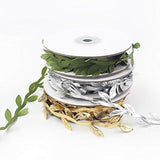 3 Rolls 10 Yards Leaf Ribbons, Olive Green Leaf Ribbon, Gold Leaf Ribb