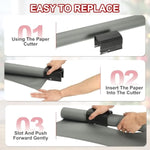 Wrapping Paper Cutter, 2 Pcs Heavy Duty Sliding Gift Wrap Cutter Tool For Birthday Paper Gift Window Tint Craft Making, Black