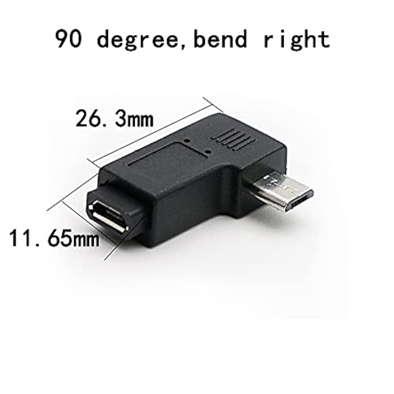 Micro Usb To Micro Usb Adapter,90 Degree Left & Right Angled Android Connector