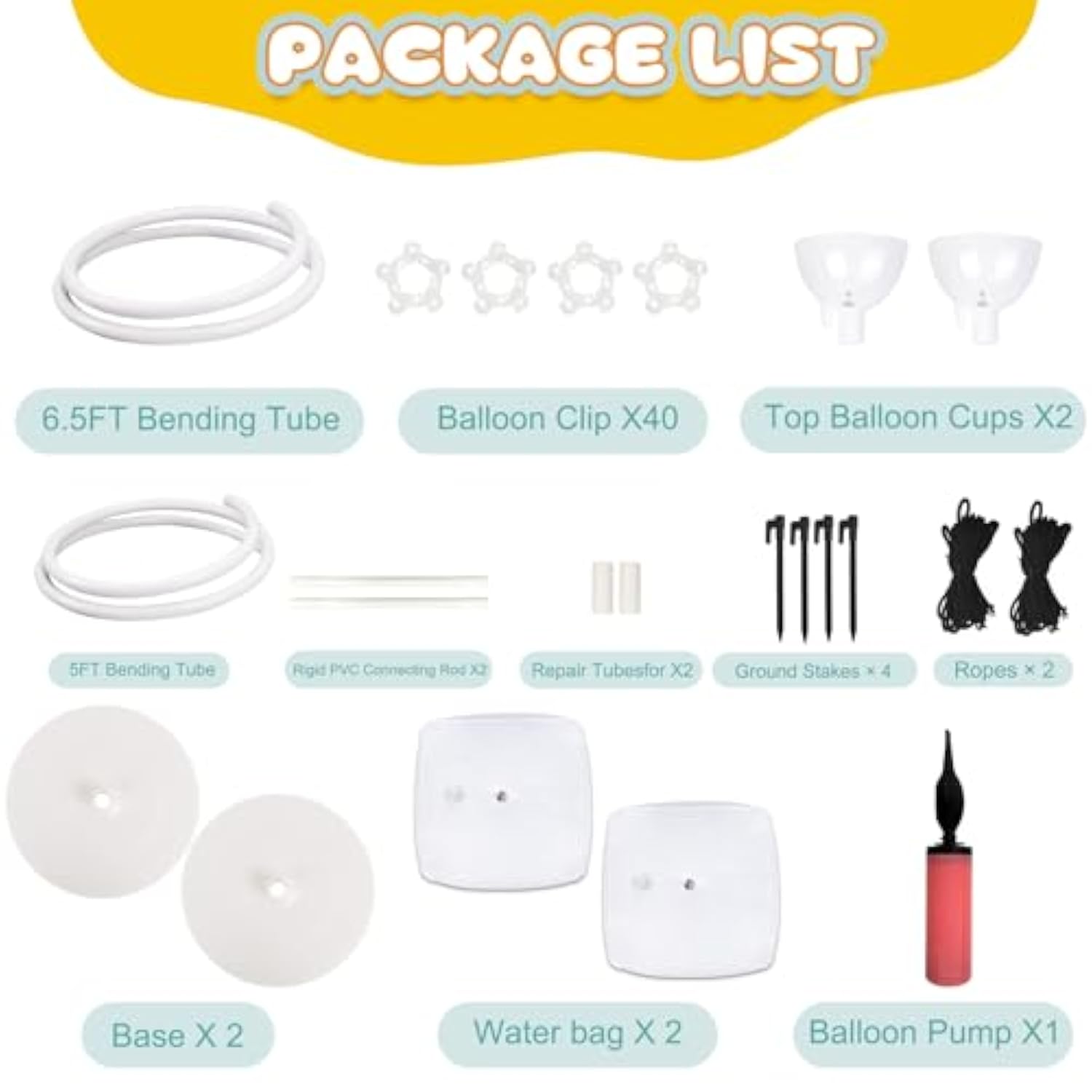 Balloon Arch Kit Balloon Arch Stand With Base, 9.35Ft & 6Ft High Free Bending Half Arch Balloon Stand For Wedding Birthday Party Baby Shower Yard Lawn Graduation Decorations