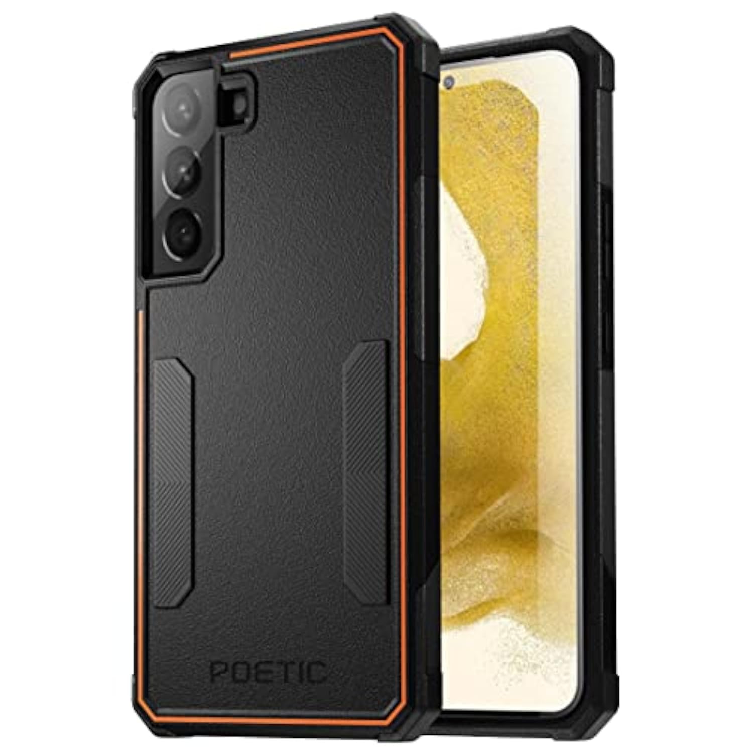 Neon Series Case Designed For Samsung Galaxy S22 Plus 5G 6.6 Inch, Dual Layer Heavy Duty Tough Rugged Lightweight Slim Shockproof Protective Case 2022 Cover For Galaxy S22+ 5G, Black