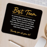 Best Team Definition Black Square Mousepads,Inspirational Mouse Pads For Desk Home Office Gaming Working,Non-Slip Rubber Base Mousepad Gaming Mouse Pads,9.5X7.9 Inches