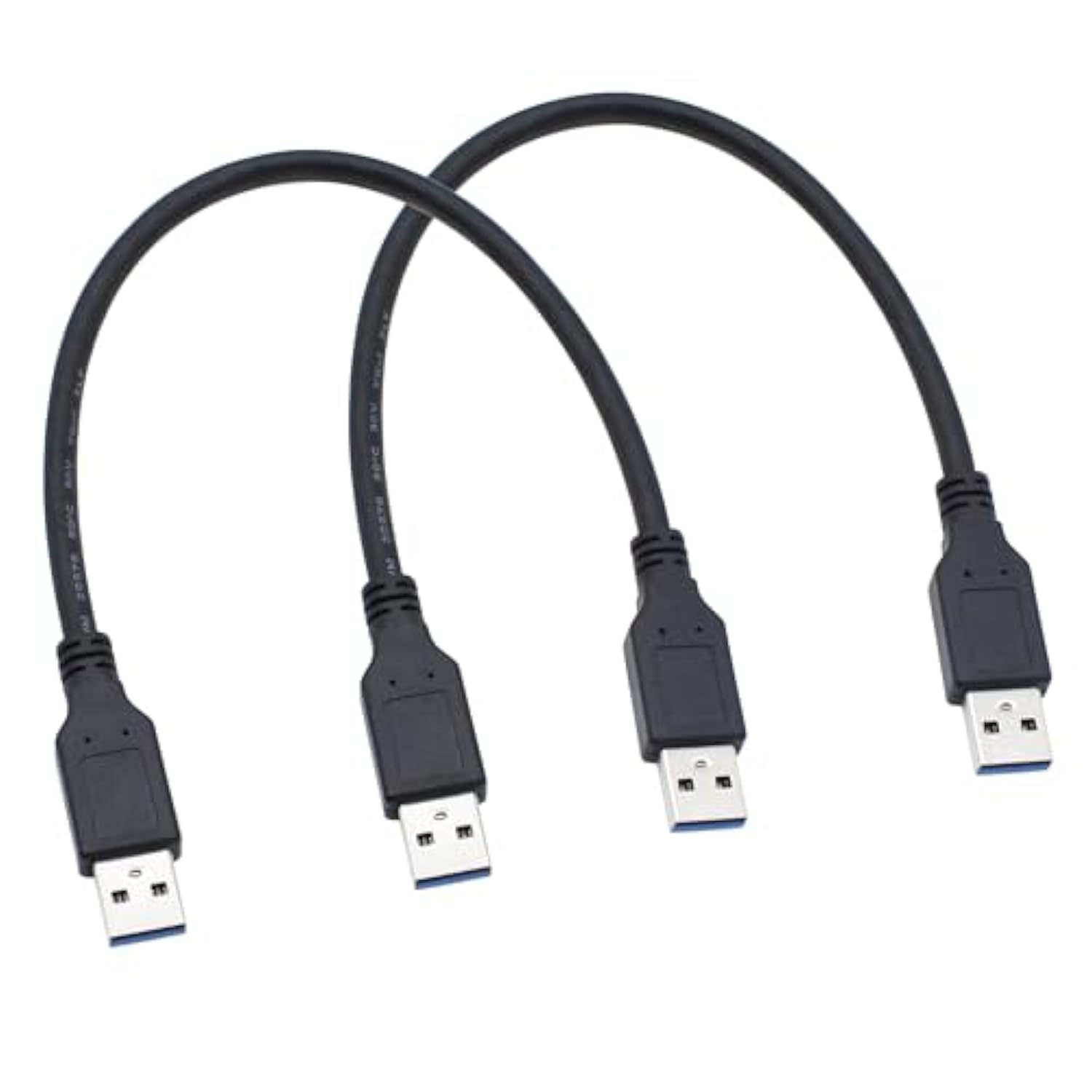 Short Usb To Usb Cable 1 Ft, Usb 3.0 Type A Male To Male Charging And Data Tra