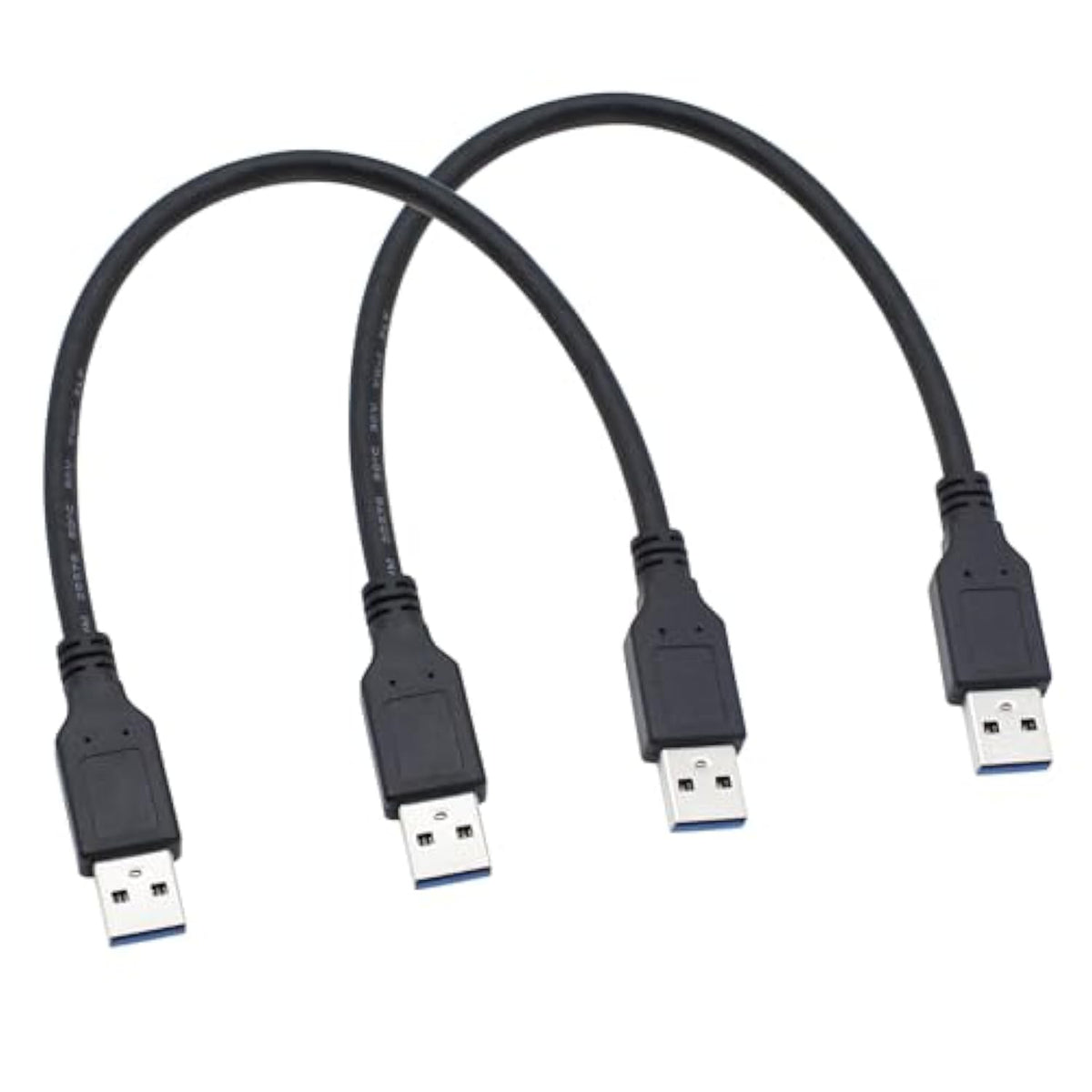 Short Usb To Usb Cable 1 Ft, Usb 3.0 Type A Male To Male Charging And Data Tra