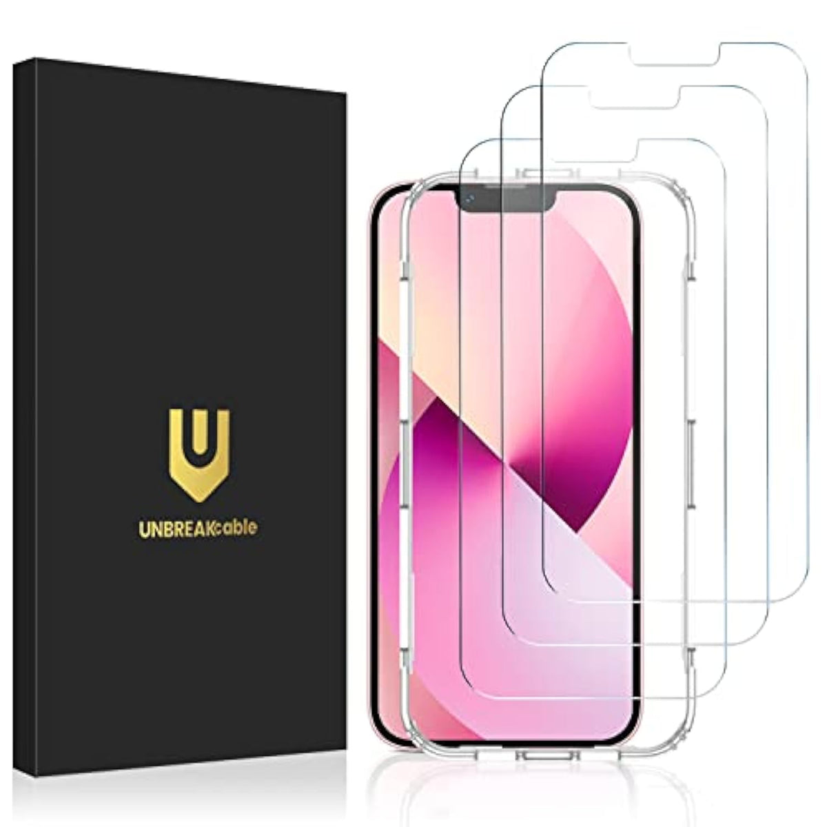3 Pack Screen Protector For Iphone 13/13 Pro/14 & Iphone 16E, Double Shatterproof Tempered Glass [Easy Installation] [Hd Clear] [Case Friendly] For 6.1 Inch