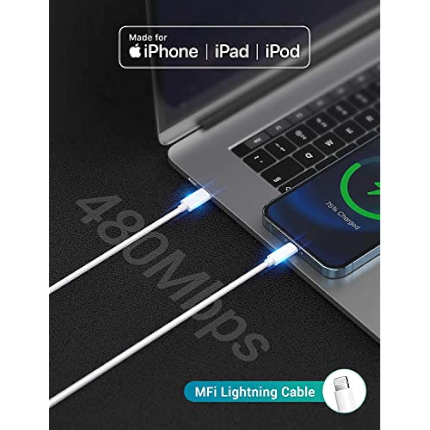 Iphone Super Fast Charger [Apple Mfi Certified], 2Pack 20W Iphone High Speed Type C Rapid Charger Plug With 6Ft C To Lightning Cable For Iphone 14 13 12 11 Xs Pro Max Xr Ipad Pro Airpods, White
