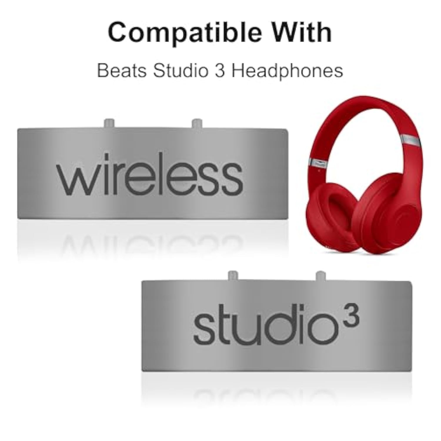 Studio 3 Hinge Headband Connector Replacement Metal Repair Parts Compatible With Beats Studio 3.0 Wireless Over-Ear Headphones Headband Metal Folding Hinger Clip Cover Pin Repair Kit (Titanium Gray)