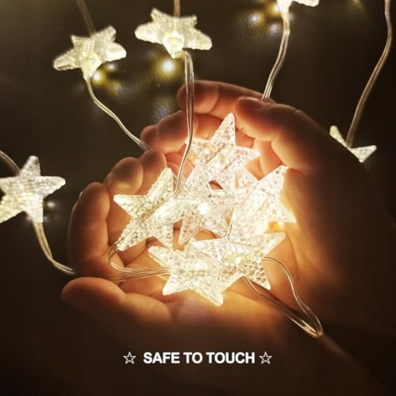 Star Curtain Lights Hanging Star Light For Window 70 Stars String Lights For Wall Décor Usb Plug In 8 Modes Twinkle Fair