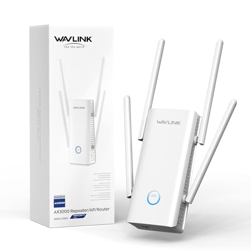 Ax3000 Wifi 6 Extender - Internet Extender Wifi Booster With 5 High-Gain Antennas & Beamforming, Dual Band Whole Home Coverage, Gigabit Port, Repeater/Ap/Router Mode For 256 Devices