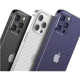 For Iphone 12 Pro Max Back Screen Protector 3D Carbon Fiber Ultra Thin Protective Film-2 Packs-Transparent