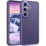 For Samsung Galaxy S24 Plus Case, S25 Plus Case, Translucent Frosted Skin Feel Hard Pc Back Soft Silicone Edge, Slim Fit Protective Phone Cover For Samsung S25+/ S24+, Matte Purple