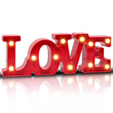 Red Love Decor, Valentine & Mothers Day Mom Gifts, Battery Powered Love Sign Night Light, Girlfriend & Birthday Decorations