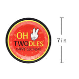 50 Pieces 2Nd Birthday Party Paper Dessert Plates,Oh Twodles 7 Inches Disposable Cake Plates For Children'S 2 Years Old Birthday Party