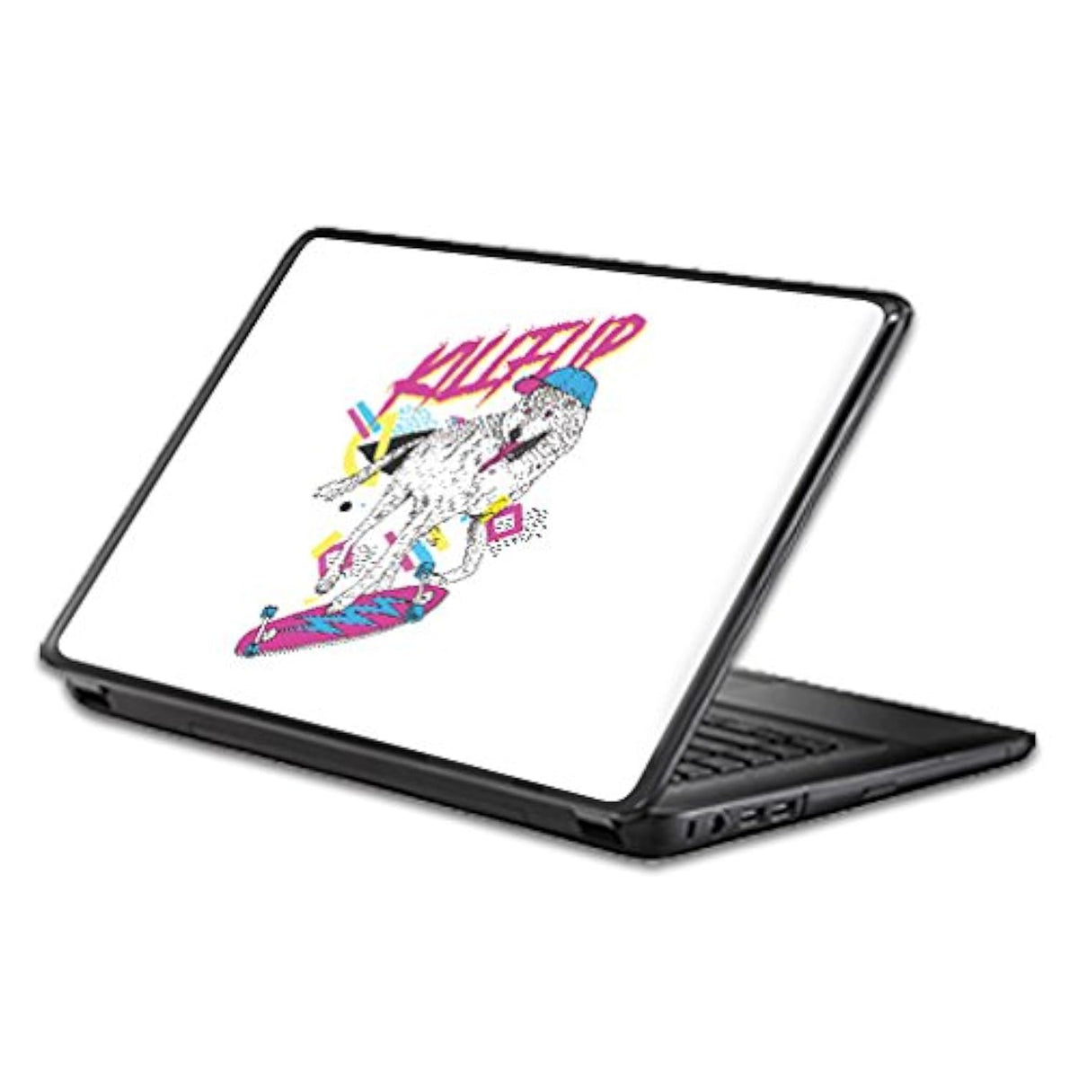 Universal 13" Laptop Skin - Skater Wolf | Protective, Durable, And Unique Vinyl Decal Wrap Cover | Easy To Apply, Remove, And Change Styles | Made In The Usa