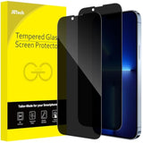 JETech Privacy Full Coverage Screen Protector for iPhone 13 Pro Max 6.7-Inch, Anti-Spy Tempered Glass Film, Edge to Edge Protection Case-Friendly, 2-Pack