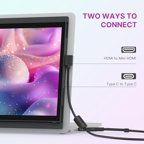 Lite New Mobile Pixels Portable Monitor (2026 Upgraded), 12.5" Full Hd Ips Laptop Screen Extender, Usb C/Hdmi Powered Plug And Play,Windows/Mac/Android/Switch Compatible (Jadeite Green)