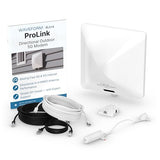 Prolink: Directional Outdoor 5G Nr Sa/Nsa Modem | X62 Modem Dual Sim | 4X4 High-Gain Antenna | Ip65 Waterproof Cpe For T-Mobile, Verizon, At&T | Up To 2.5 Gbps | Includes Window Entry Cable