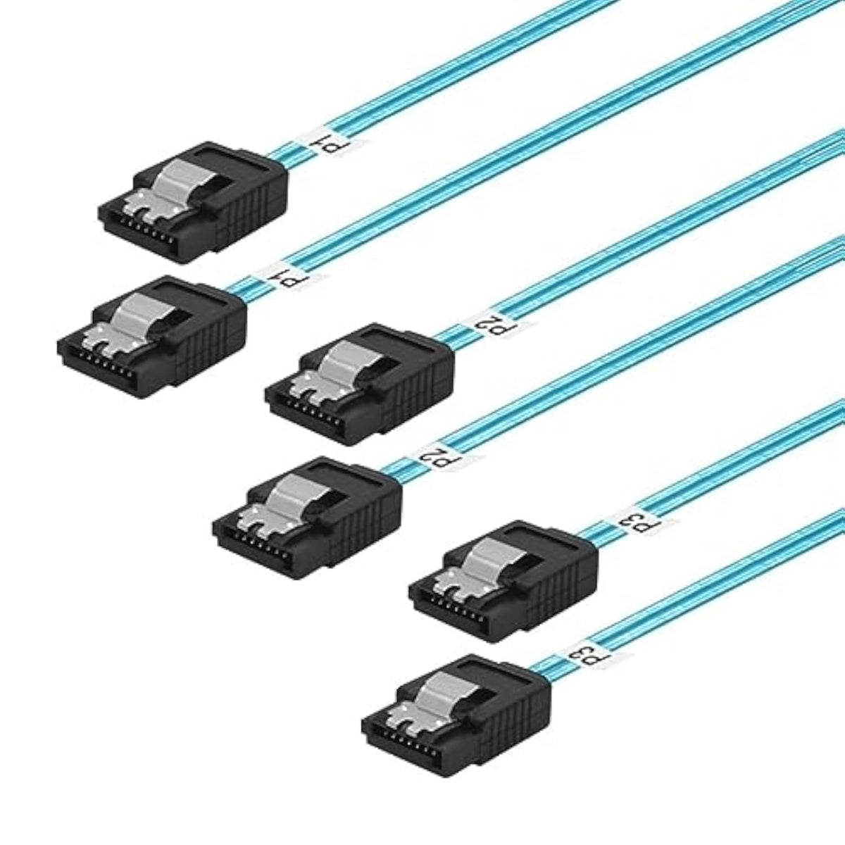 Sata-Iii Cable:12 Inches,3 Pack Sata 6Gbps Cables Flexible Sata Cable,Straight