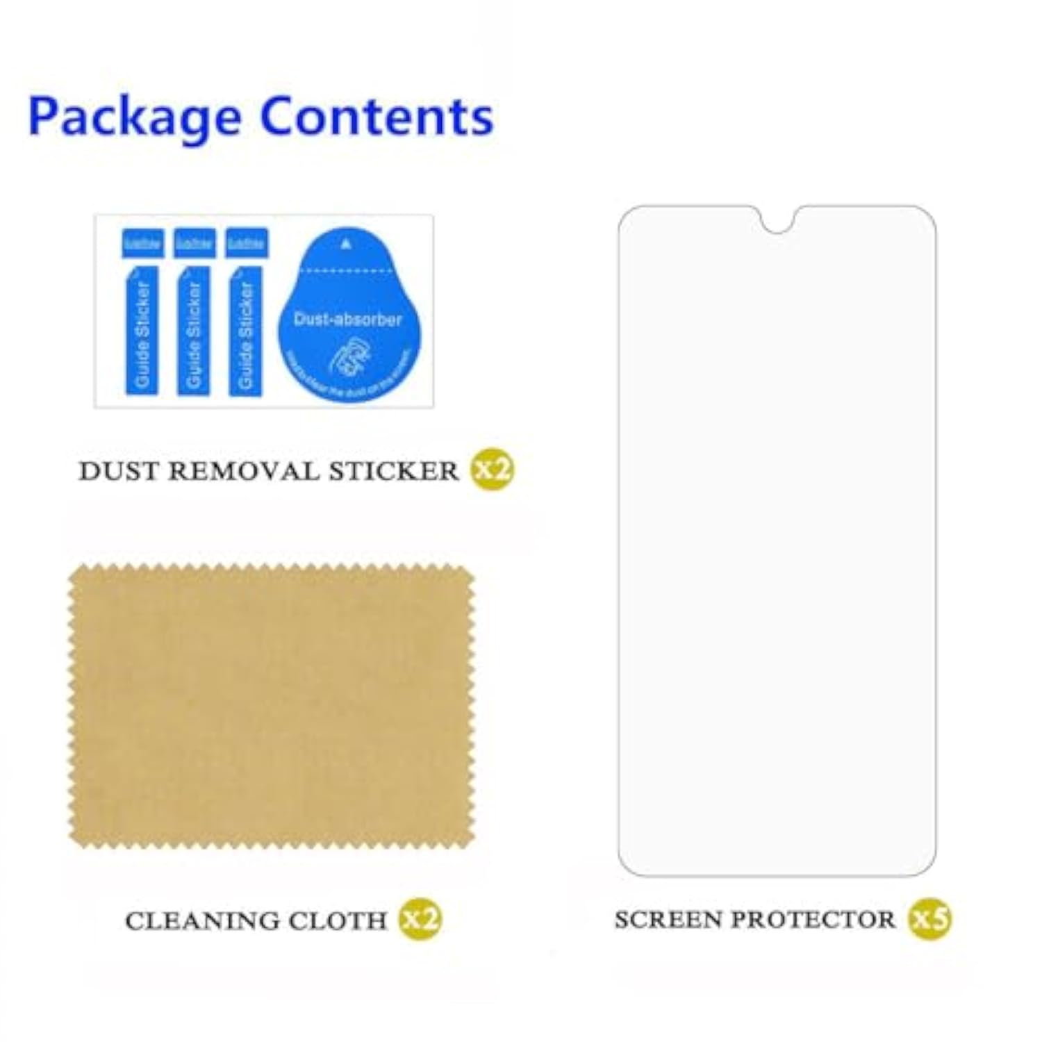 [5 Pack Compatible For Samsung Galaxy A15 5G High Definition Screen Protector Film [Not Glass]