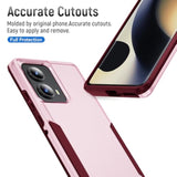 For Motorola Edge 2024 Case, With Hd Screen Protector [Military Grade Drop Tested] Heavy-Duty Tough Rugged Shockproof Protective Case For Moto Edge 2024, Pink