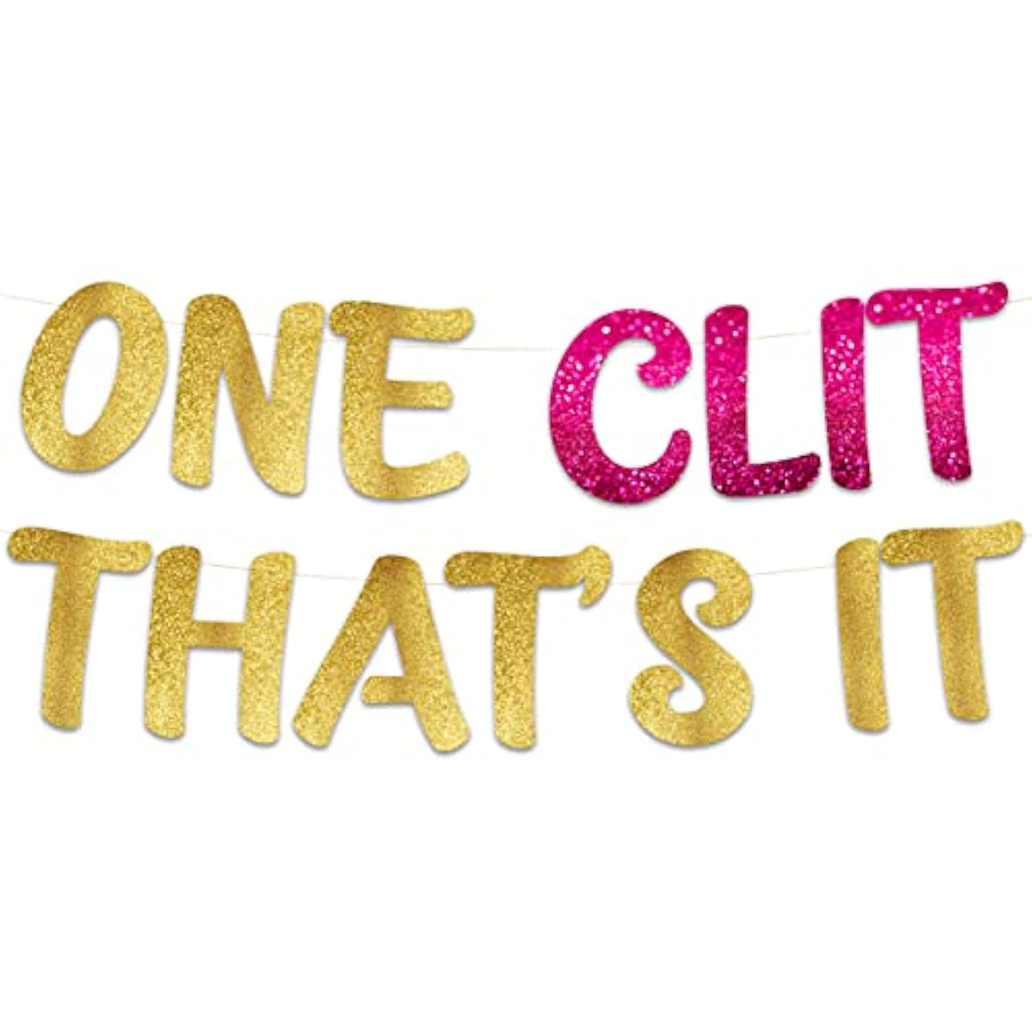 Bachelor Party Glitter Banner Red Black Pink Fabric 5ft