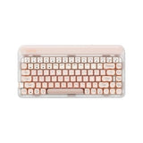 Dot Foundation Mechanical Keyboard, 75% Rechargeable Hot-Swappable Keyboards With 3 Types Connection For Windows, Mac Os/Pink Gateron Baby Racoon Switches