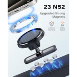 Magnetic Phone Holder For Gym, Alloy Base & Ball Joint, Attach To Metal Surfaces, Dual Magnetic Phone Mount For Magsafe Iphone 12-16 Series