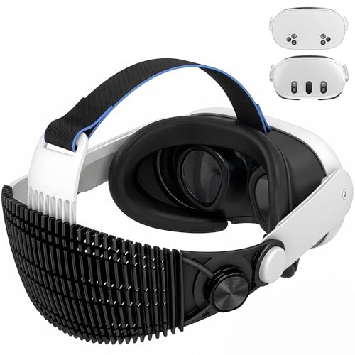 Head Strap for Meta Quest 3/Quest 3S, 0.20LB (90g) Ultra-Light Adjustable Comfort VR Head Strap, Breathable & Skin-Friendly, Stain-Resistant Washable