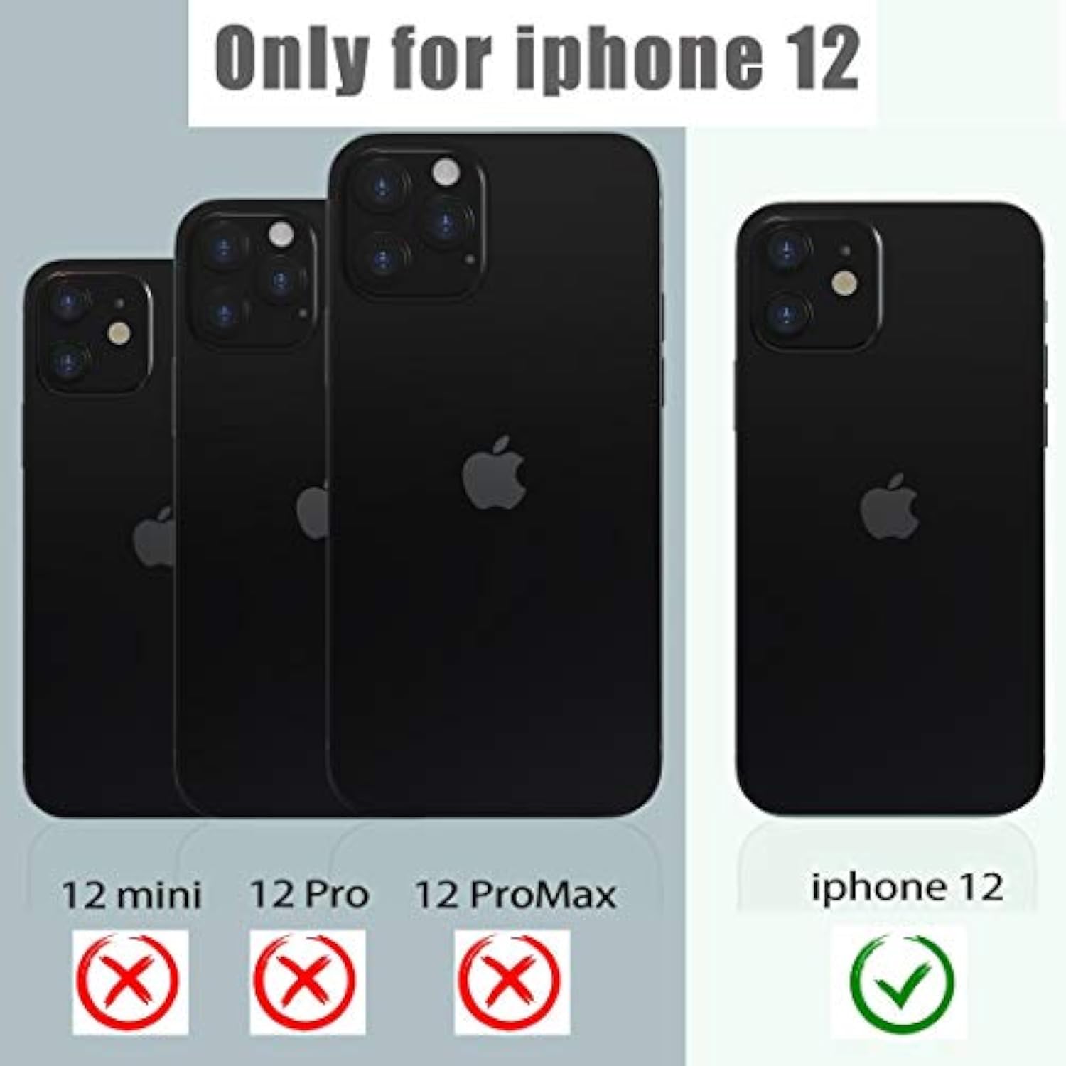 For 12 Waterproof Case,Waterproof Shockproof Dustproof Ip68 Full-Body Hard Case Built-In Screen Protector Underwater Outdoor Waterproof Cover For 12,6.1 In (Clear)