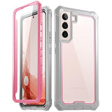 Guardian Case For Samsung Galaxy S22 5G 6.1" (2022) [6Ft Mil-Grade Drop Tested], Built-In Screen Protector Work With Fingerprint Id, Full Body Rugged Shockproof Cover Case, Pink/Clear