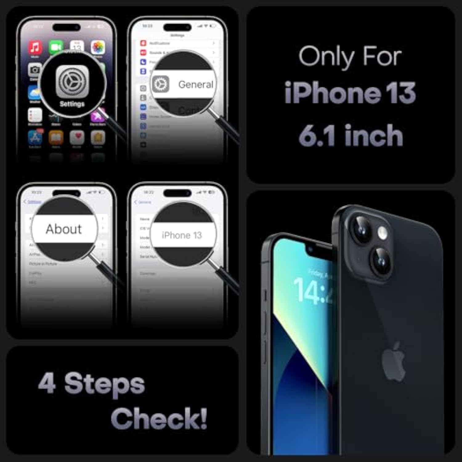 iPhone 13 Case Compatible with MagSafe Black