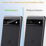 [2+2 Pack] Privacy Screen Protector For Google Pixel 6A [6.1 Inch] With Camera Lens Protector, Anti-Spy Tempered Glass, Easy To Install, Bubble Free, Anti-Shatter, Scratch Resistant