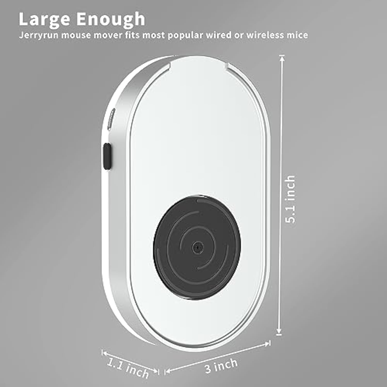 Mouse Jiggler, Undetectable Mouse Mover Device Wiggler Shaker With Drive Free Usb Cable And Usb Adapter, Physical Automatically Mouse Movement, Keep Pc Screen Active, Silver