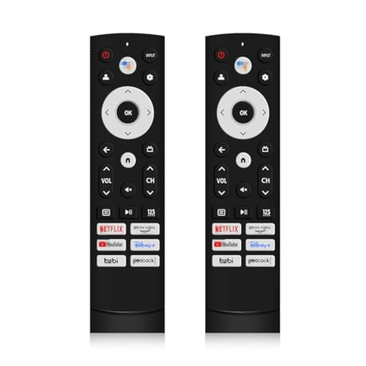 2 Pc Replacement Remote Control For Hisense Smart Google Tv Series,For Uhd 4K Uled Google Tvs,For Mini-Led Uled 4K Tv Series?No Voice?