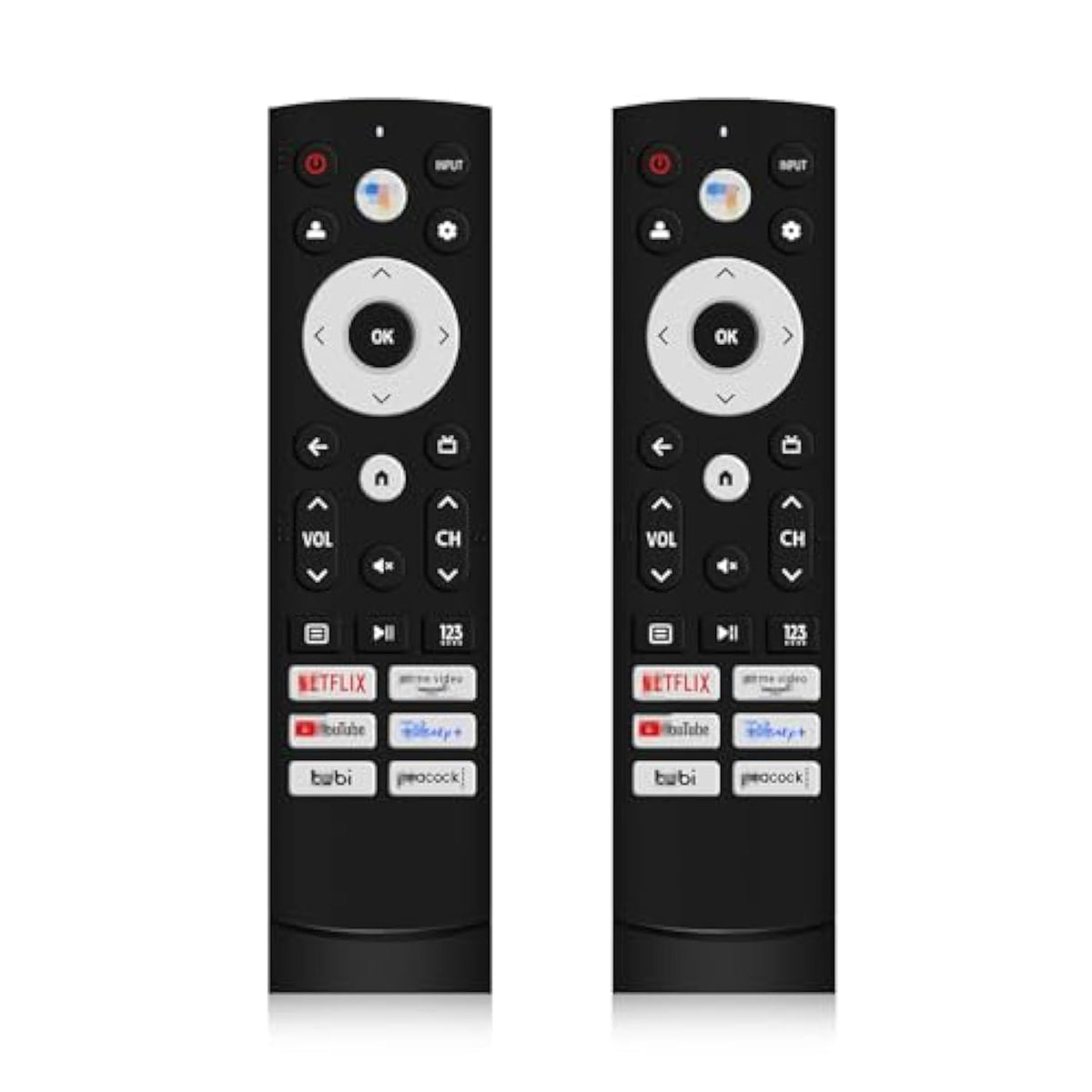 2 Pc Replacement Remote Control For Hisense Smart Google Tv Series,For Hisense Uhd 4K Uled Google Tvs,For Hisense Mini-Led Uled 4K Google Tv Series?No Voice?