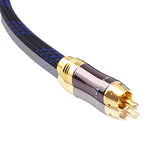 Dual Shielded (Od 8.0Mm) 1 Rca Male To 2 Rca Male Audio Cable Rca Y-Adapter Subwoofer Cable (10 Feet)