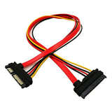 22-Pin (7+15) Sata Male To Female Data And Power Combo Extension Cable - Sliml
