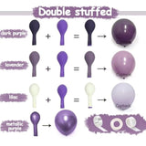 Purple Balloon Garland Lavender Double Stuffed Balloons Pastel Lilac B