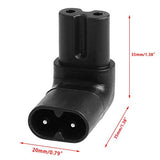 IEC 320 C8 to C7 Plug AC Power 90 Degree Right Angled Connectors Adapter