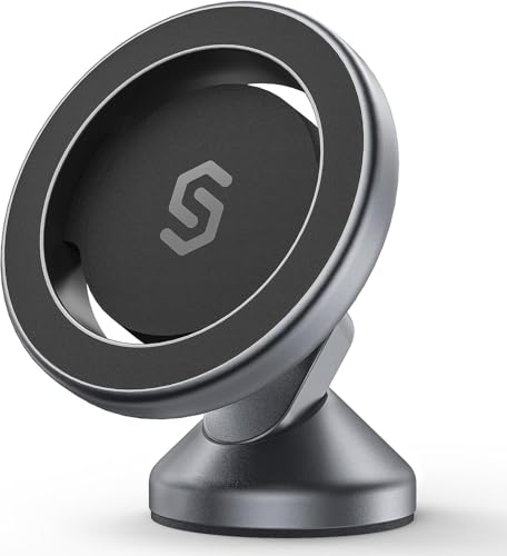 MagSafe Car Mount, Magnetic Car Phone Holder for Car Dashboard, 360° Rotating Strong Magnet Phone Mount with 3M VHB Adhesive, Compatible with iPhone