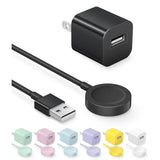 [Apple Mfi Certified] Apple Watch Charger, Magnetic Iwatch Charger 3.3Ft Fast Charging Cable Usb A Wall Plug Adapter For Apple Watch Series Se/Se2/9/8/7/6/5/4/3/2/1 (White)